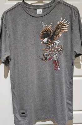 2024 Sturgis Motorcycle Rally Fearless Eagle Dagger T-Shirt Men's L~BottleOpener