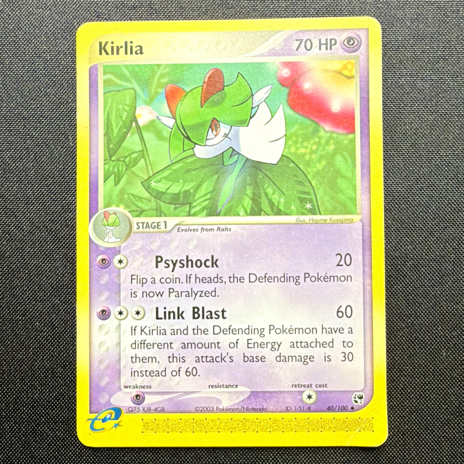 Pokemon TCG Kirlia EX Sandstorm 40/100 Regular Uncommon English 2003 70HP