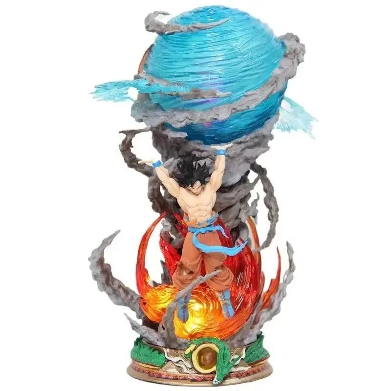 DBZ Goku Spirit Bomb Figur 23 cm beleuchtet leuchtend Sammlerstück Anime Statue - Bild 2 von 4