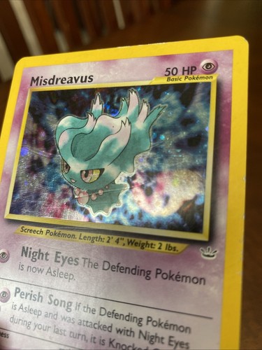 Pokémon Misdreavus Neo Revelation 11/64 Double Holo - Picture 10 of 23