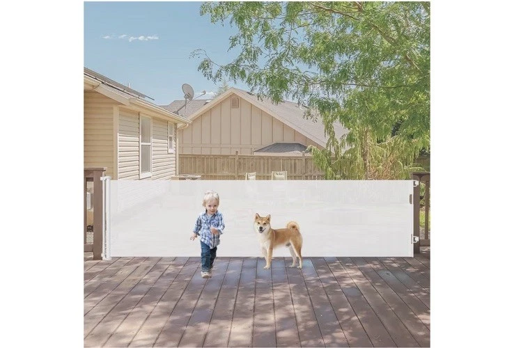 140 Inch Wide Retractable Baby Gates Retractable new open box