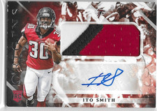 2018 Panini Origins #131 Ito Smith Jersey Auto Rookie Card RPA!. rookie card picture
