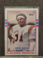 1989 Topps Ickey Woods Rookie . Cincinnati Bengals #27 L