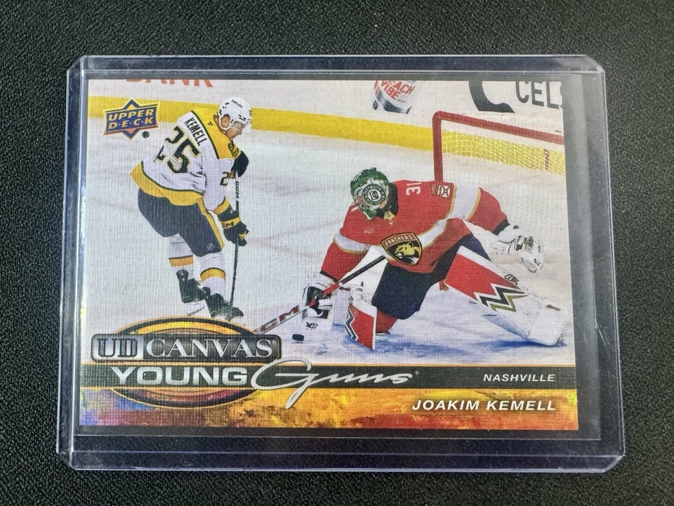 JOAKIM KEMELL 2025-26 UD SERIE 1 YOUNG GUNS #237 + LONA UD C-98 Foto 3 de 3