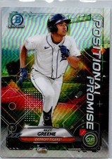 2021 Bowman #POS-RG Riley Greene Chrome Positional Promise