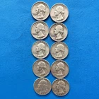 Lot of 10 Silver Washington Quarters 1960-1964