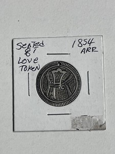 1854 Seated Quarter Love Token With Amazing Details
