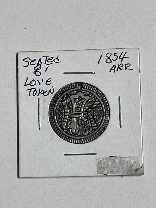 1854 Seated Quarter Love Token With Amazing Details