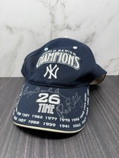 Vintage New York Yankees Hat Cap 26x World Series Champions Autographed Signed
