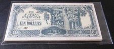 Malaya 10 Dollars 1942 50 pcs Bundle Stack UNC/AU++ Japanese Government WW2 P-M7