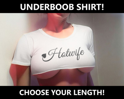 Hotwife QOS Underboob T-Shirt Custom Length Cutoff Queen of Spades Crop Top