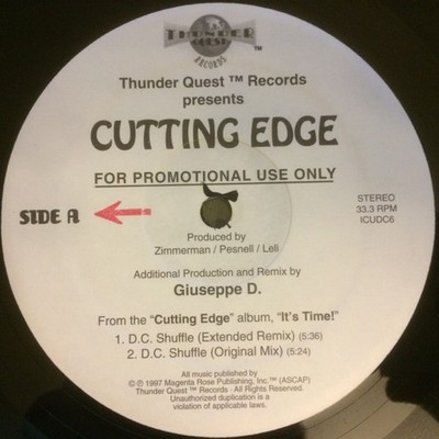 Cutting Edge - D.C. Shuffle - USA Promo 12'' Vinyl - 1997 - Thunder Quest Records