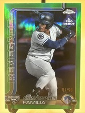 2025 Topps Pro Debut Chrome Green Refractor Christopher Familia Renegades /99