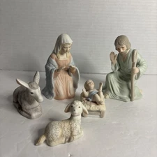 VTG 1982 Lefton China The Nativity The Christopher Collection Porcelain 5 Pieces
