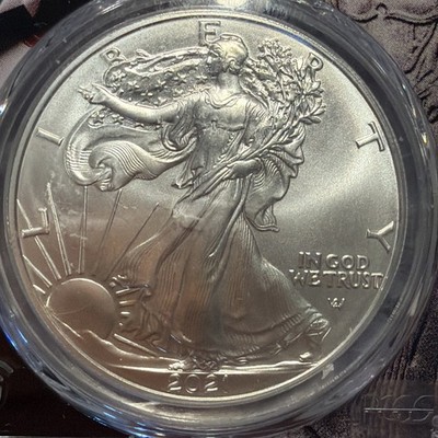 2021 Silver American Eagle Type 2 - PCGS MS 70 Flag Core Ultra