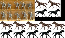 Marx Recast Civil War C.S.A.Cavalry Squdron - 10 in 3 poses plus 10 horses