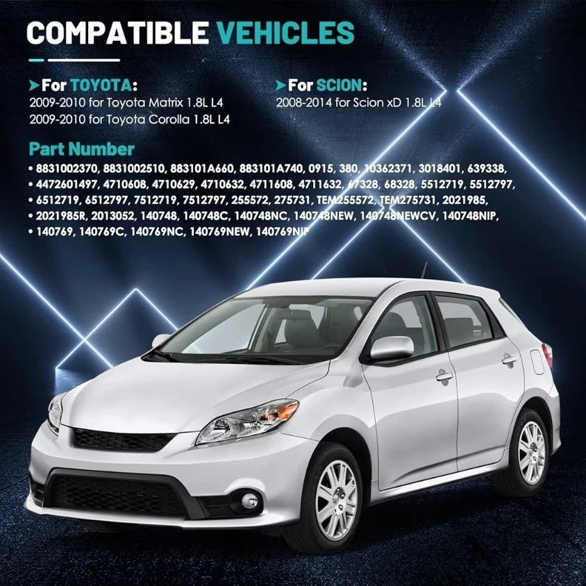 Compresor de aire acondicionado para Toyota Corolla, Matrix 1,8 L 2009 2010, Scion XD 2008-2014 Foto 2 de 4