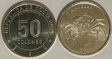 Costa Rica - 50 Colones 2023 ( 2025 ) UNC Mangrove jumping crab Lemberg-Zp