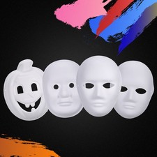 Halloween DIY White Paper Mask Pulp Blank Hand Painted Mask CX4