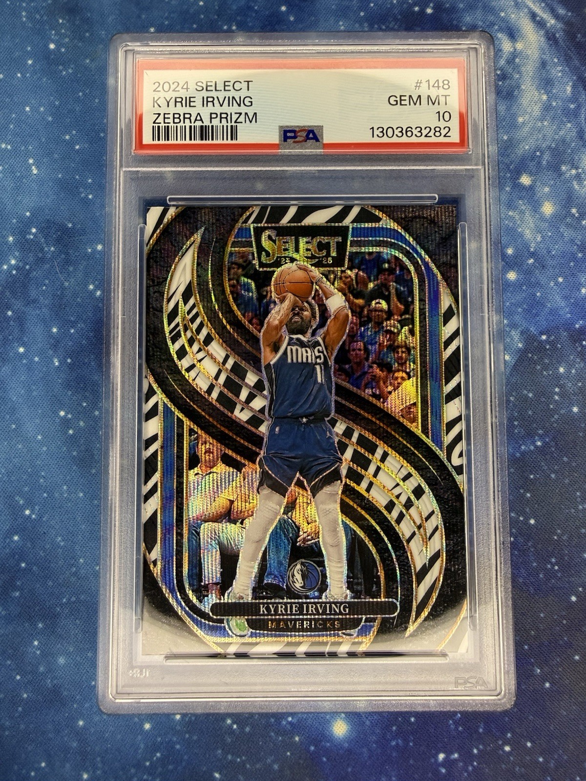 2023-24 Panini Select - Priemer Level Kyrie Irving #221 Zebra Prizm
