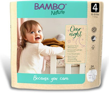 Overnight Baby Diapers Size 3 to 6 , Size 4, 24 Count