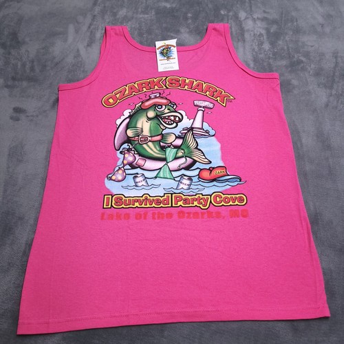 Ozark Shark Shootout Lake Of The Ozarks Party Cove Shirt M Bass Fishing NEW - Picture 2 of 6