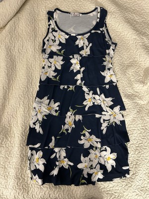 SLIG Blue Soft Cotton Breathable  Sun Dress Size Small
