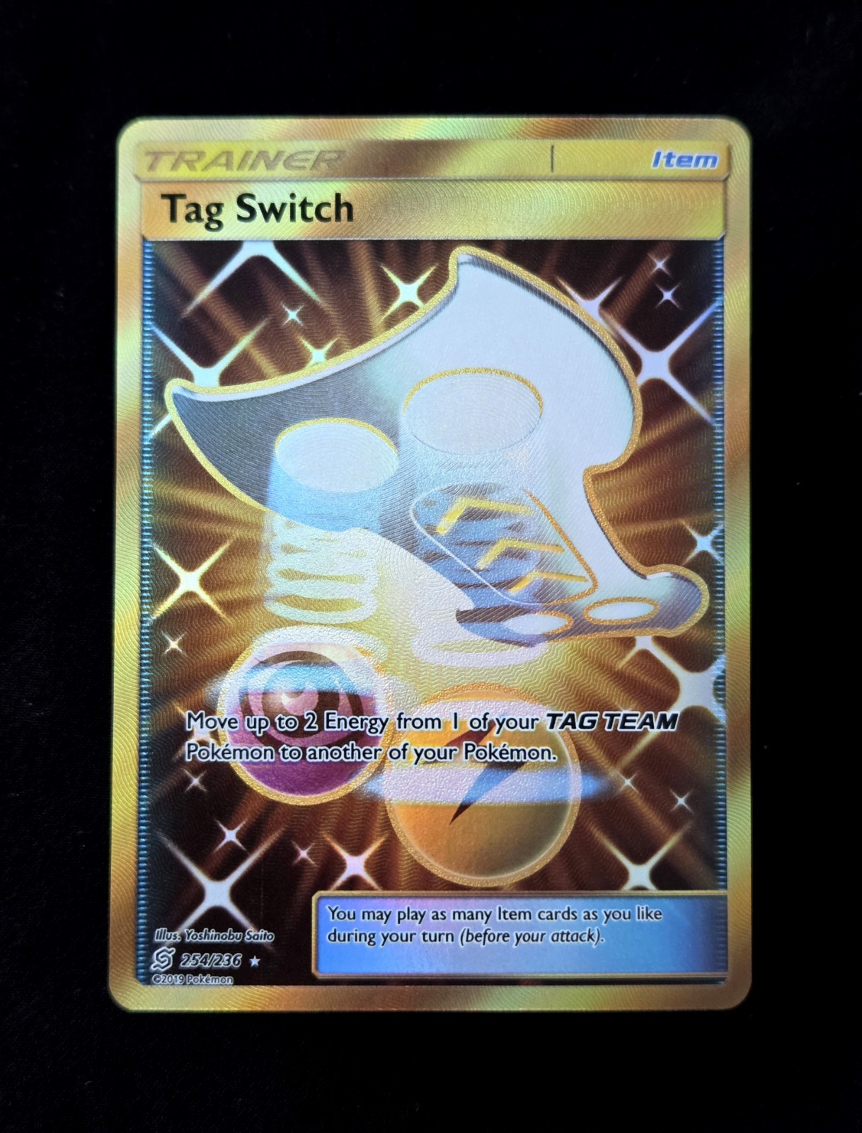 Pokémon TCG Tag Switch Unified Minds 254/236 Holo Secret Rare