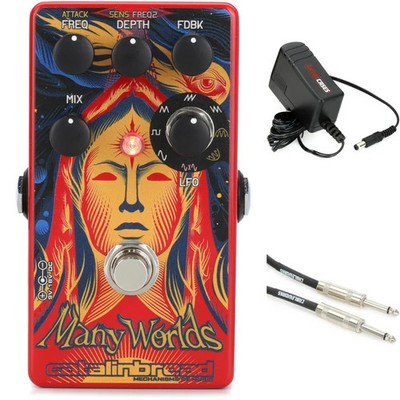 Catalinbread Many Worlds Phaser Pedal with Power Supply and Cable