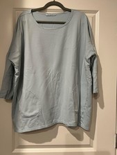 Cut Loose Dusty Blue Side-Pocketed Fleece Tunic Size XL