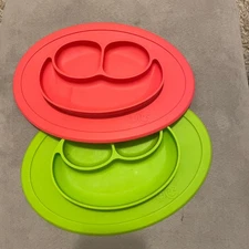 EZ PZ Mini Plate Mat Bundle 2 Plates Silicone Baby Feeding Suction