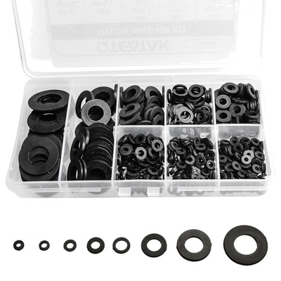 #ad #ad Versatile 510 Pcs Black Nylon Flat Washer Set for Electrical and Household Use $13.99