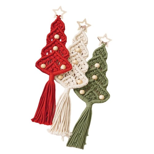 3Pcs Cotton Rope Macrame DIY Christmas Tree Christmas Tree DIY Kit - Picture 8 of 8
