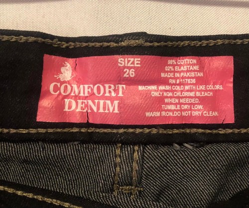Comfort Denim Women’s Size 26 Distressed Black Shorts Stretch Waist Machine Wash - Picture 20 of 24