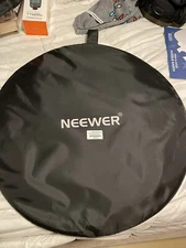 Neewer Black White Double Sided Pop Out Collapsible Muslin Backdrop Background