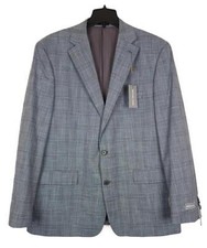 Michael Kors Mens Modern Fit Sport Coat Blazer 38R Grey Plaid Stretch NWT