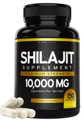 Shilajit Puro KENOFOR 10000mg - Acido Fulvico Naturale 30/60/120 Capsule Vegane