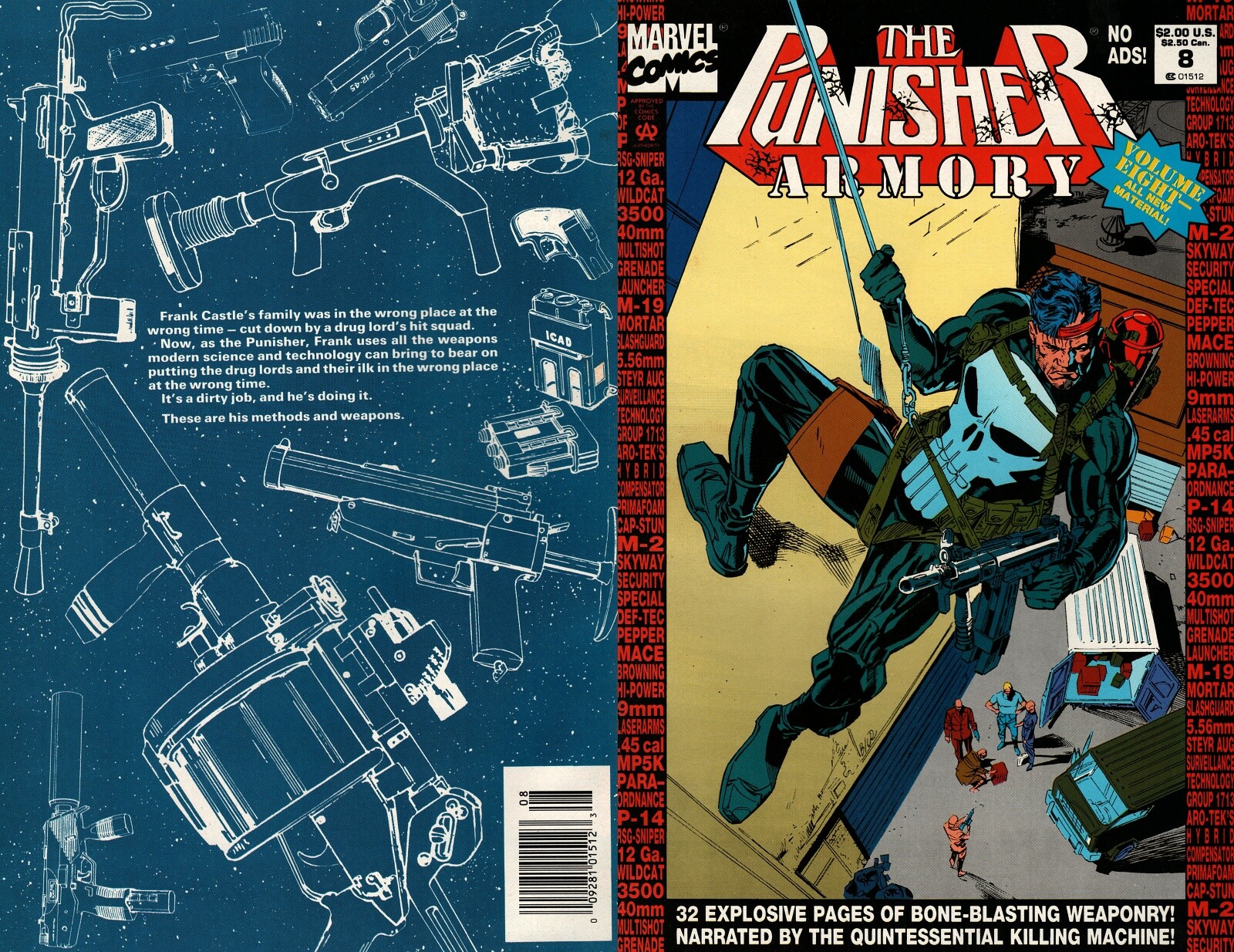 The Punisher Armory #8 Newsstand Cover (1990-1994) Marvel Comics