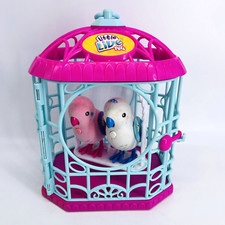 LITTLE LIVE PETS CHIRP TALKING PARAKEET LOVE BIRDS IN COLORFUL CAGE-WORKS