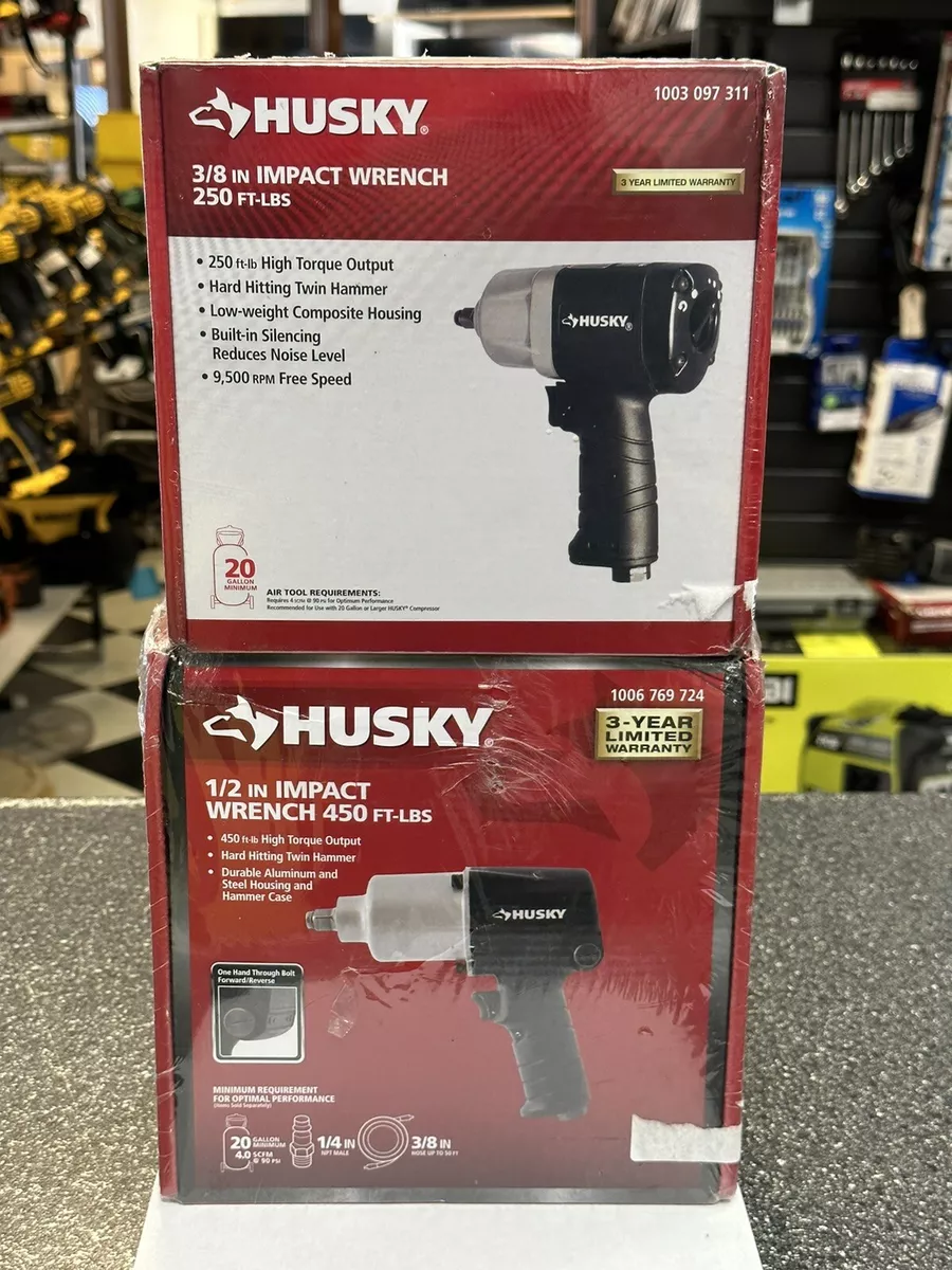 HUSKY 3 8 in. IMPACT WRENCH 250 FT LBS 1 2 in. IMPACT WRENCH