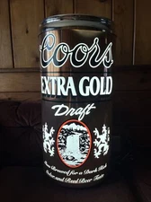 Vtg 1992 Coors Extra Gold Draft Lights Up Hanging Can Sign.PUp Only Hillsboro NJ