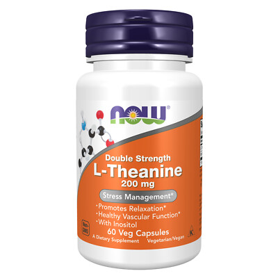#ad NOW FOODS L Theanine Double Strength 200 mg 60 Veg Capsules $19.28