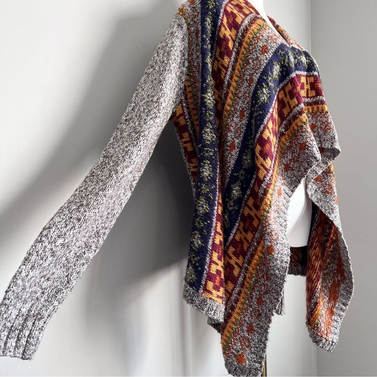 Natural Reflections Open Front Chunky Cardigan Si… - image 5