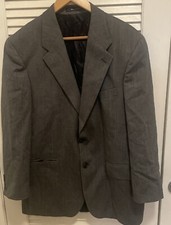 Ralph Lauren Men  s Chaps Gray Wool Blazer Sport Jacket Size 42 R
