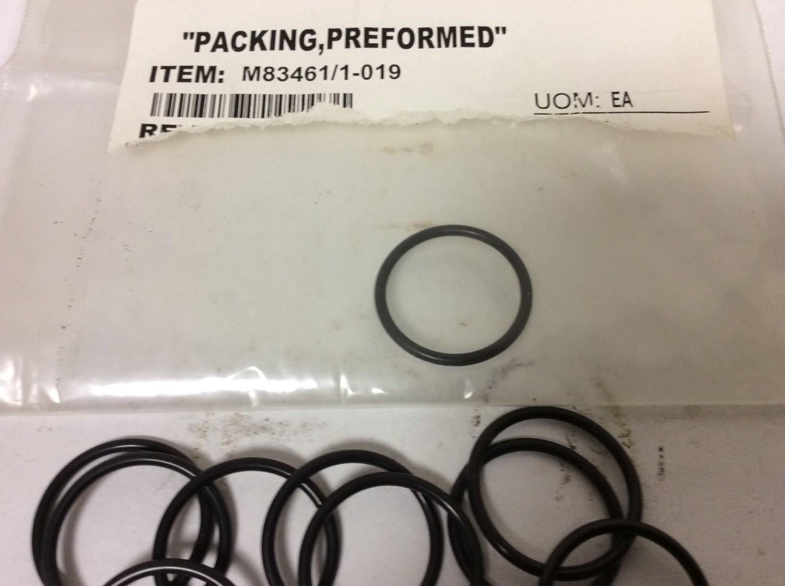 Qty (15) M83461/1019 Mil Spec O Rings, 1 3/16" ID, 1 5/16" OD, 1/16