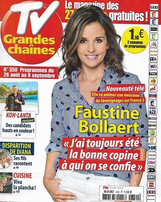 TV GROSSE KANÄLE Nr. 350 26.08.2017 Faustine Bollaert / Koh-Lanta / Diana-Lady Di