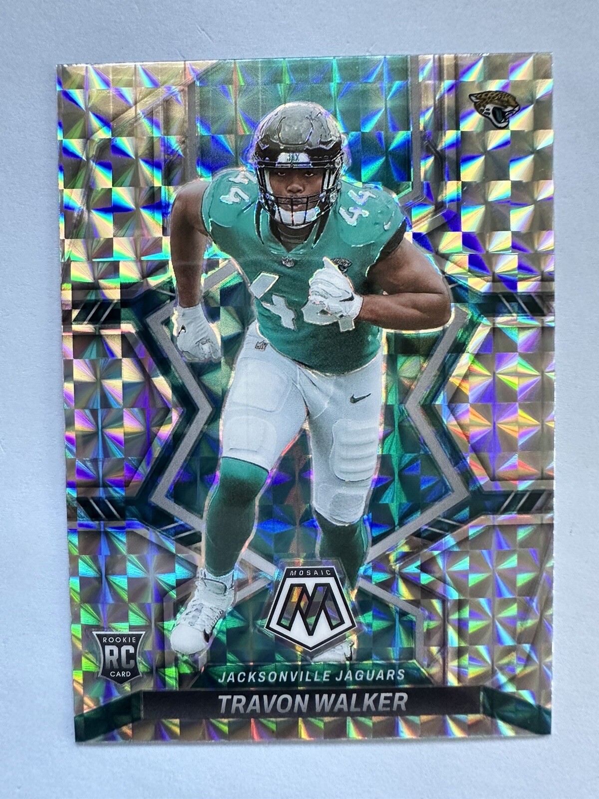 2022 Panini Mosaic Travon Walker Rookie Rc Silver Mosaic Prizm #333 Jaguars