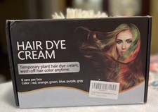 6 Colors Temporary Plant Hair Dye Cream Red, Orange, Purple, Green  Gray NEW