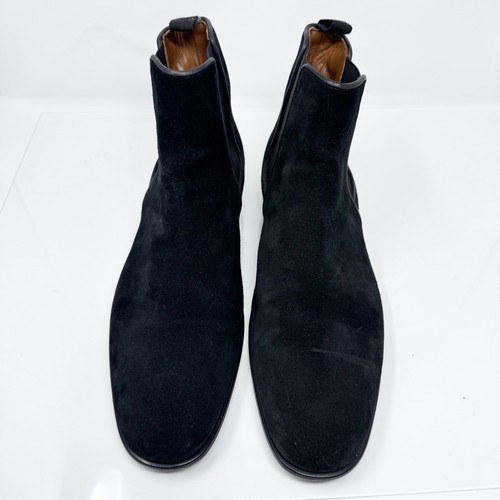 Aquatalia Botas Impermeables Hombres 12 Negro Gamuza Chelsea Hecho en Italia Vestido - Imagen 6 de 9