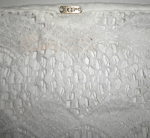 Nuevo UGG Australia Mujer Lizabeth Encaje Transparente Envolvente Bata Una Pieza Sin Forro Blanco L - Imagen 6 de 11